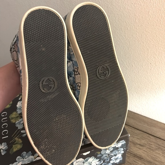 EUC [Gucci] Authenticated Bloom GG Floral High Top Sneakers Men’s US 8.5 w/ Box - Picture 12 of 16